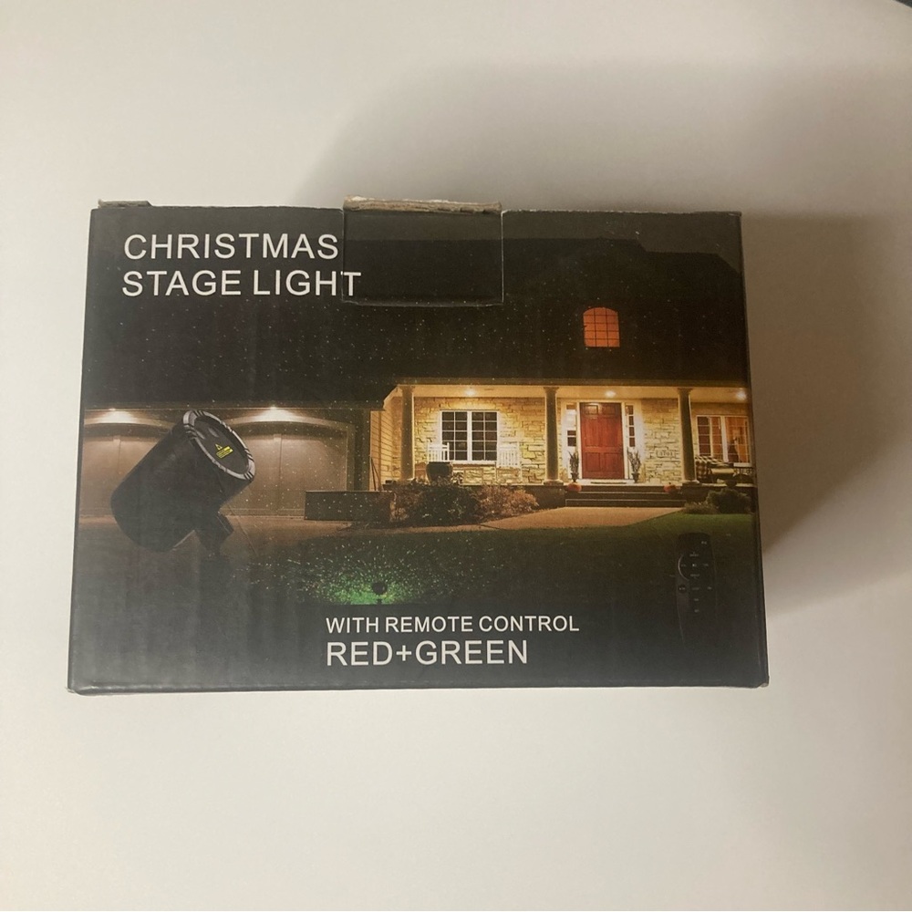 Christmas Holiday Stage Light projector Laser light- Red and Green Holiday Decor